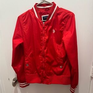 US Polo Association Red Bomber Jacket